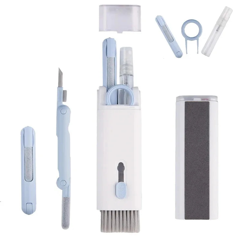 Kit de nettoyage 7 en 1 pour clavier, écouteurs et casque – Brosse et extracteur de touches