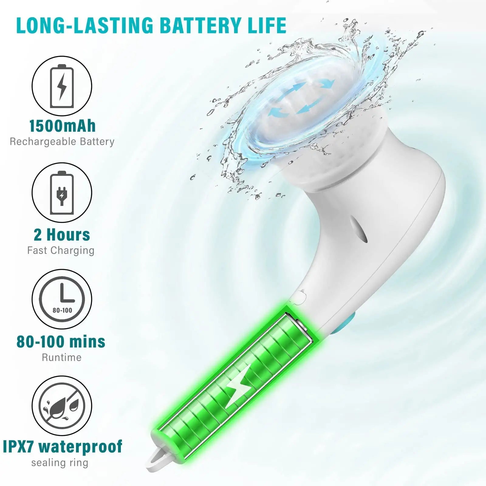 Multifunctional Electric Handheld Kitchen Household Dishwashing Brush