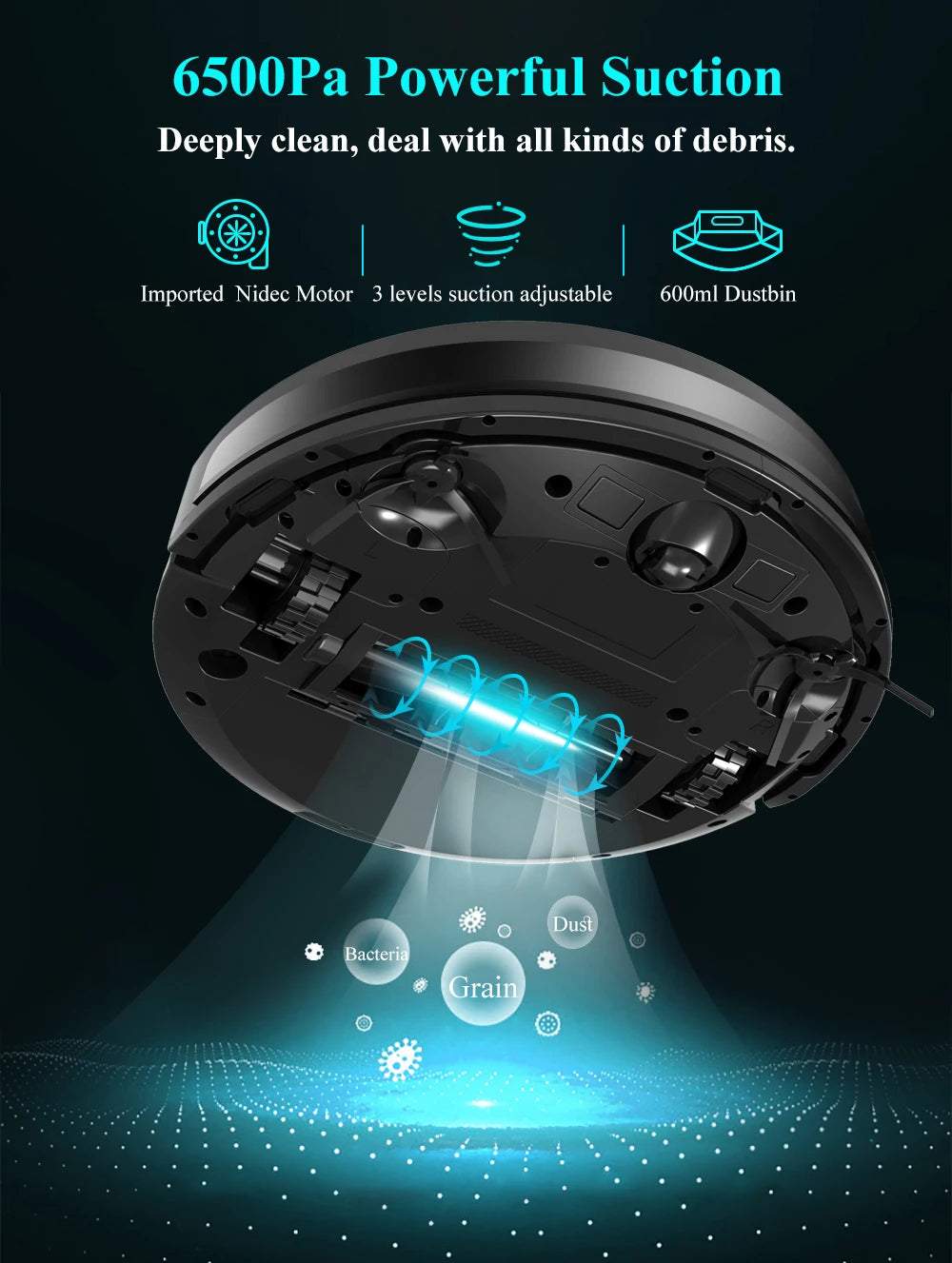 ABIR X8 Robot Vacuum Cleaner ,Laser System, Multiple Floors Maps
