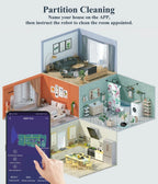 ABIR X8 Robot Vacuum Cleaner ,Laser System, Multiple Floors Maps