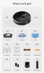 ABIR X8 Robot Vacuum Cleaner ,Laser System, Multiple Floors Maps