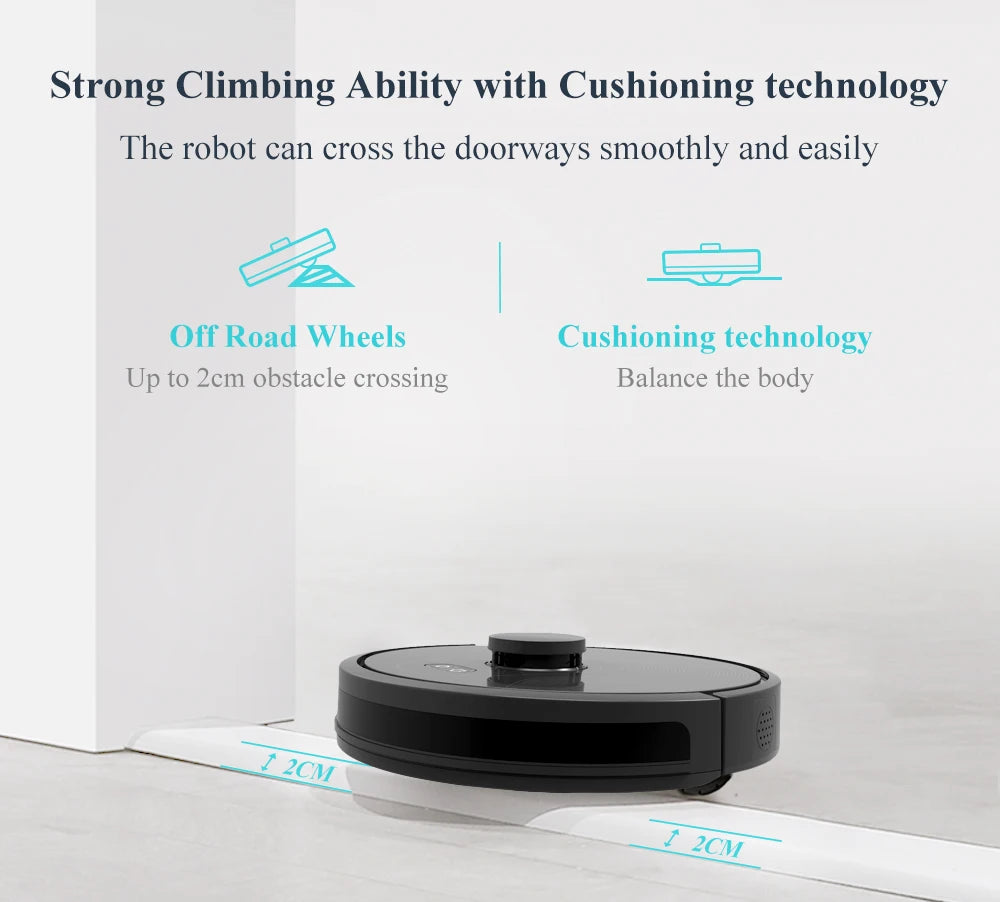 ABIR X8 Robot Vacuum Cleaner ,Laser System, Multiple Floors Maps