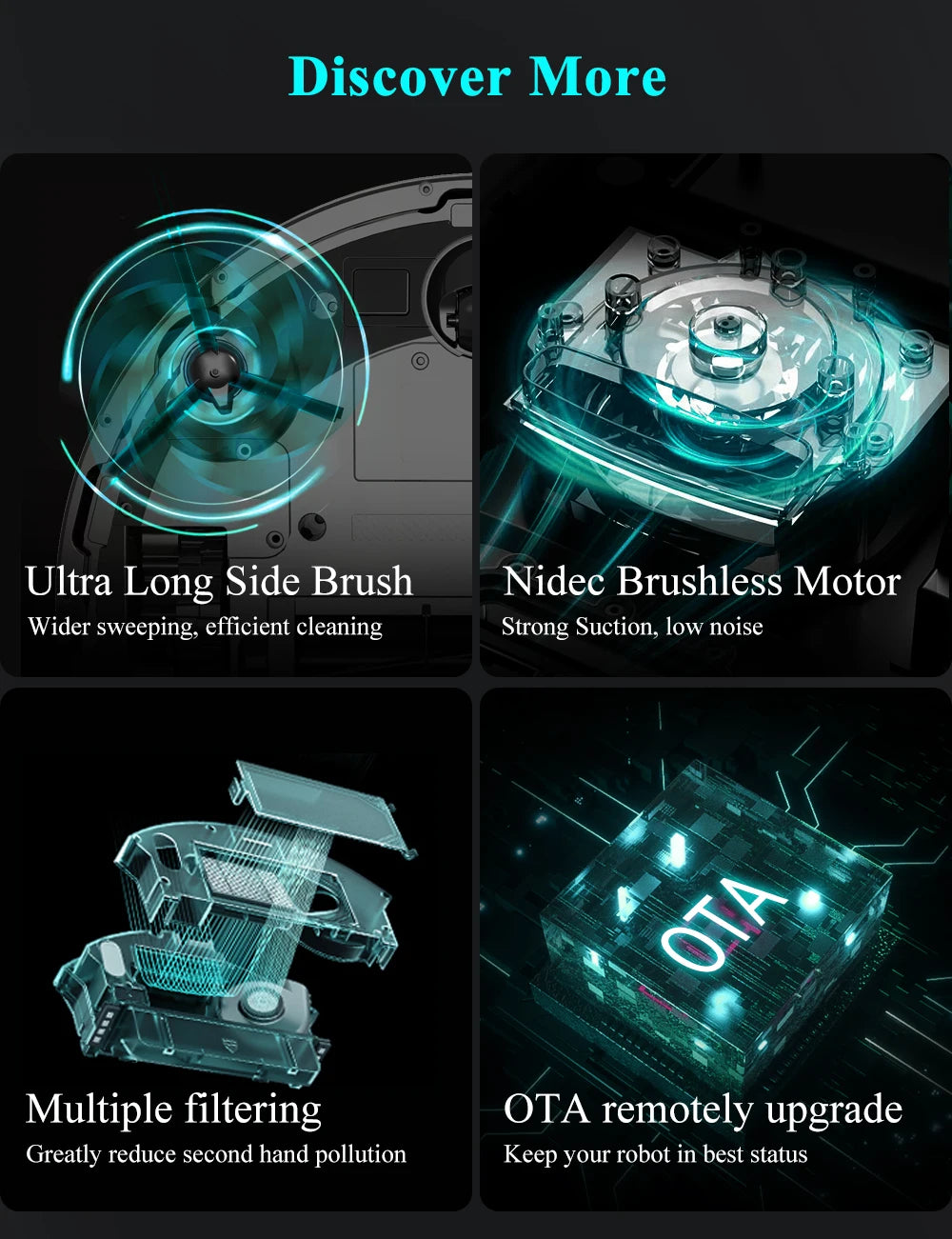 ABIR X8 Robot Vacuum Cleaner ,Laser System, Multiple Floors Maps