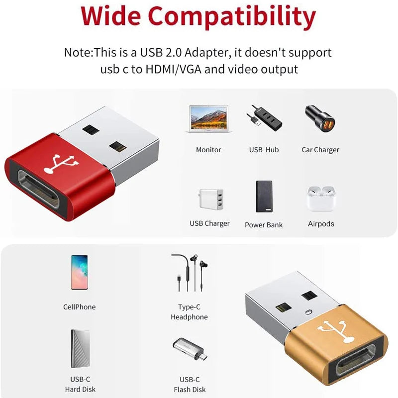 USB-A to USB-C 3.1 OTG Adapter – Fast Charging and Data Transfer