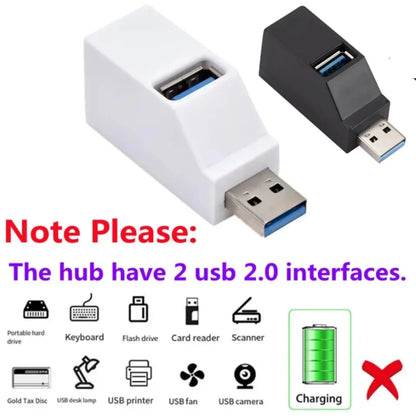 USB 3.0 Hub – 1 to 3 Port Splitter with Card Reader