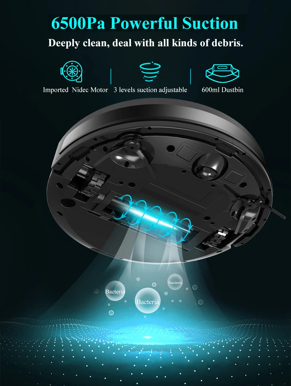 ABIR X8 Robot Vacuum Cleaner ,Laser System, Multiple Floors Maps
