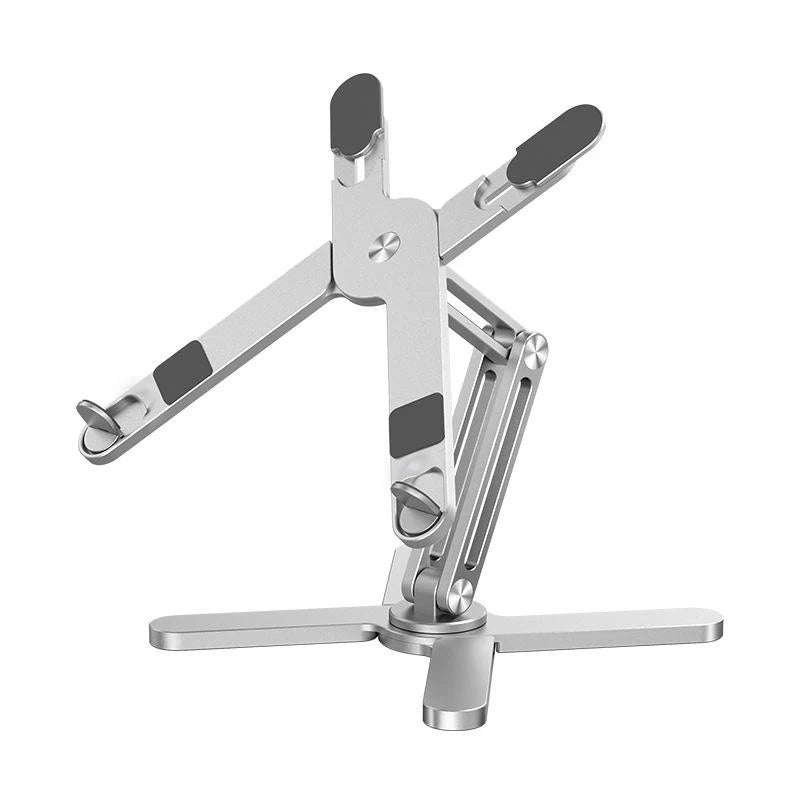 Support pliable aluminium 360° pour tablette et ordinateur portable