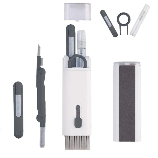 Kit de nettoyage 7 en 1 pour clavier, écouteurs et casque – Brosse et extracteur de touches
