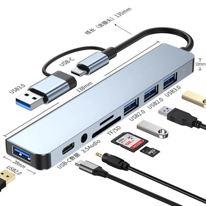 Hub USB-C 5 en 1 – Adaptateur multifonction pour téléphone, PC et Mac