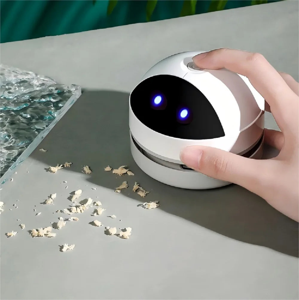 Desk Dust Vacuum with Clean Brush USB Charging for Home Office