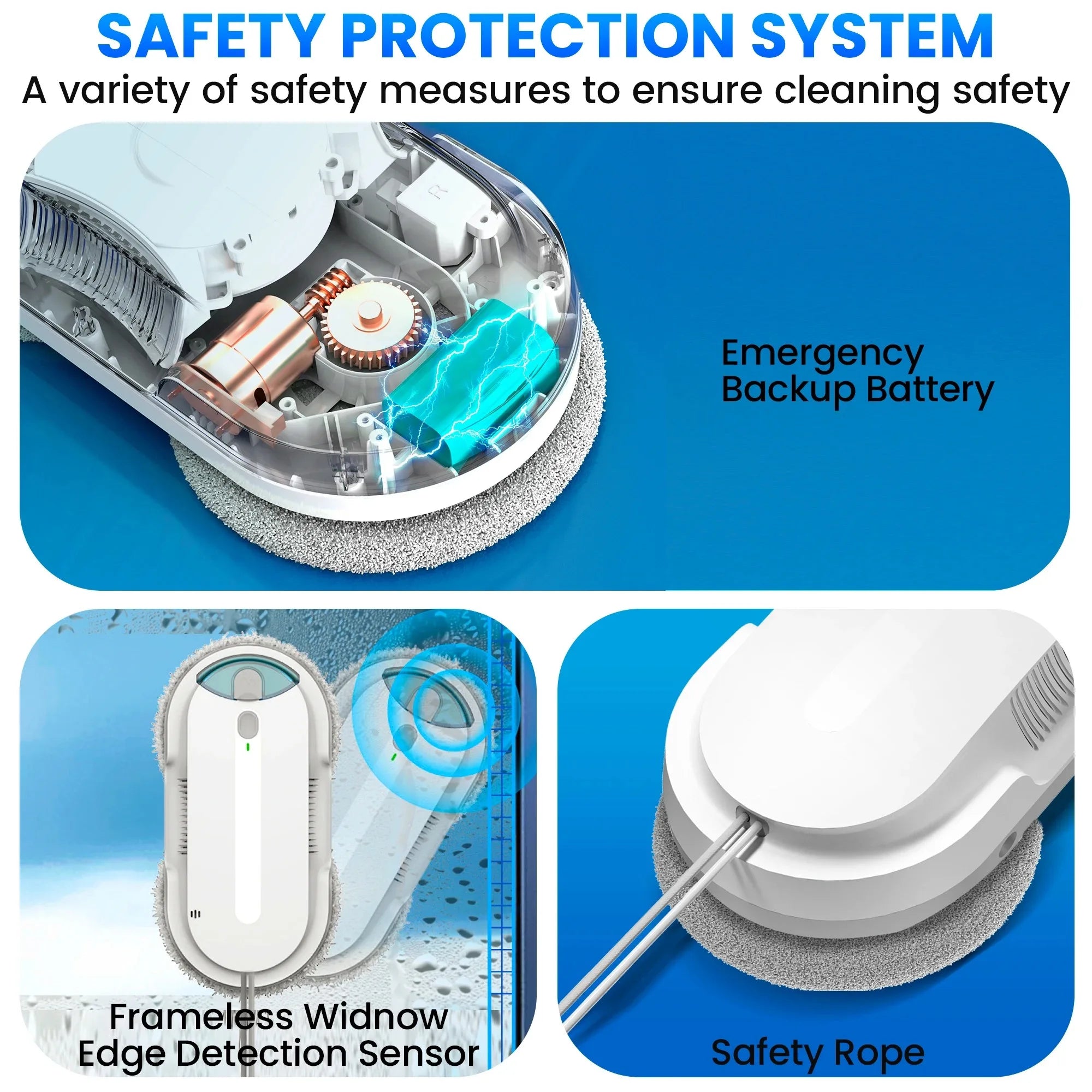 INSE Window Cleaning Robot Automatic Water Spray Function With Remote Control