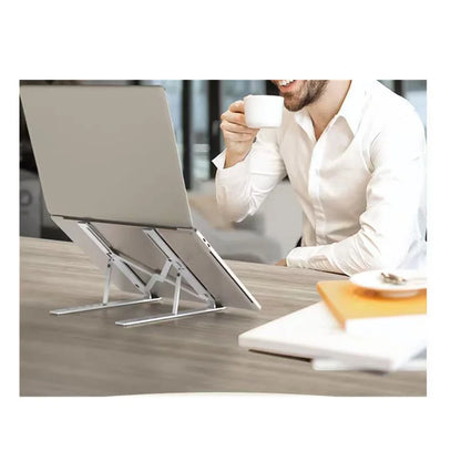 Support pliable ergonomique pour ordinateur portable et tablette