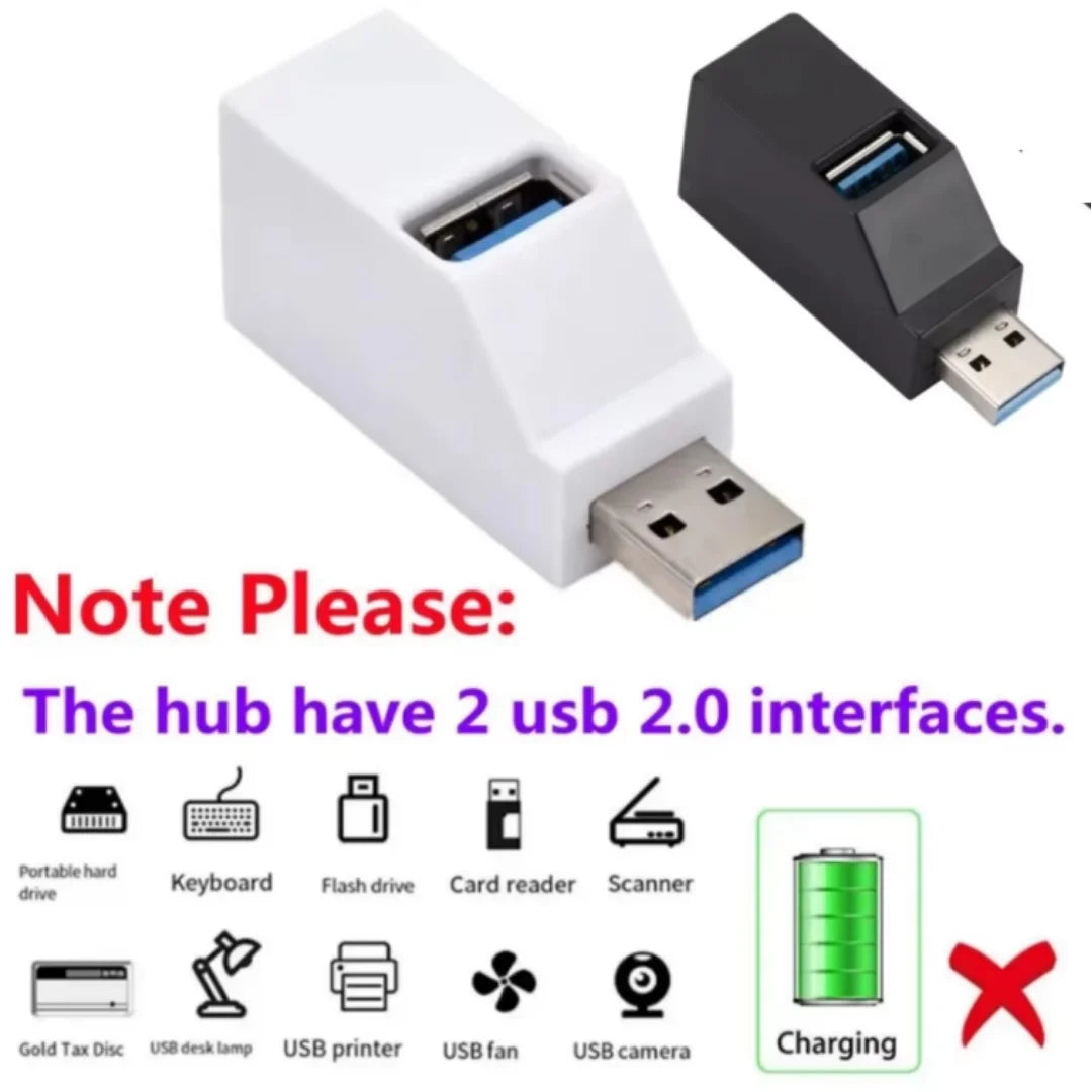 USB 3.0 Hub – 1 to 3 Port Splitter with Card Reader