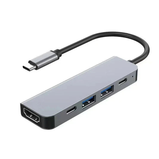 Hub USB-C 5 en 1 – Adaptateur multifonction pour téléphone, PC et Mac