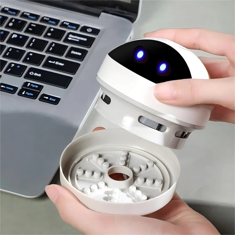 Desk Dust Vacuum with Clean Brush USB Charging for Home Office