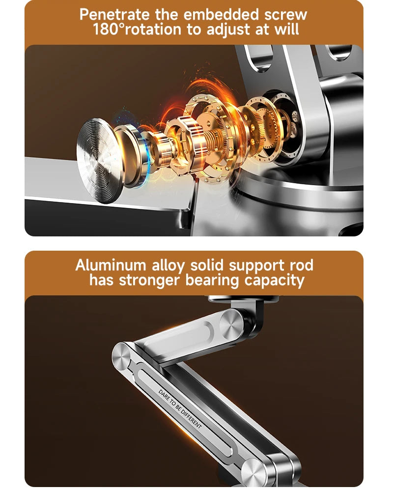 Support pliable aluminium 360° pour tablette et ordinateur portable
