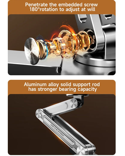 Support pliable aluminium 360° pour tablette et ordinateur portable