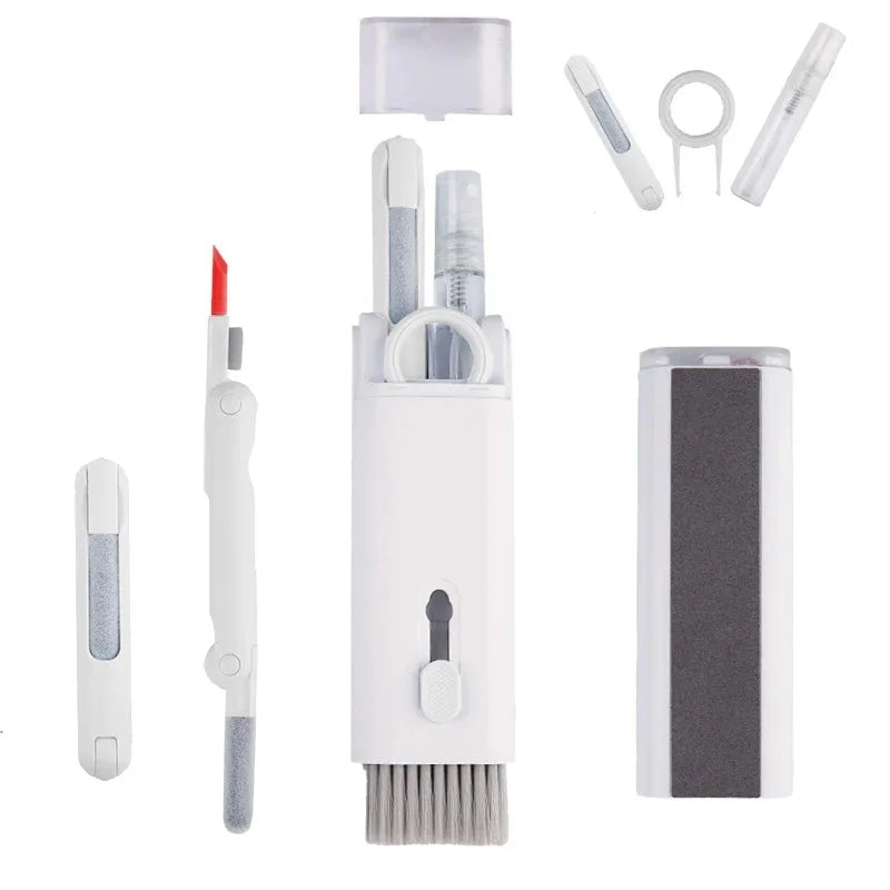 Kit de nettoyage 7 en 1 pour clavier, écouteurs et casque – Brosse et extracteur de touches