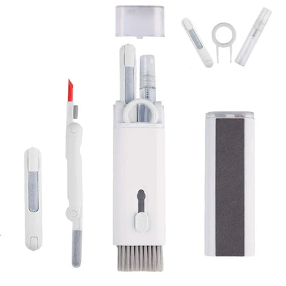 Kit de nettoyage 7 en 1 pour clavier, écouteurs et casque – Brosse et extracteur de touches
