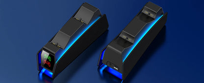Station de charge double pour manettes PlayStation 5 avec indicateur LED