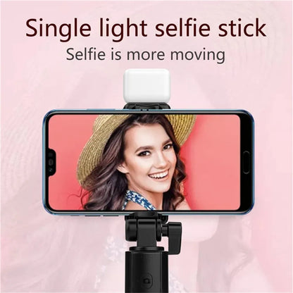 Perche à selfie Bluetooth avec télécommande, lumière fill et trépied extensible