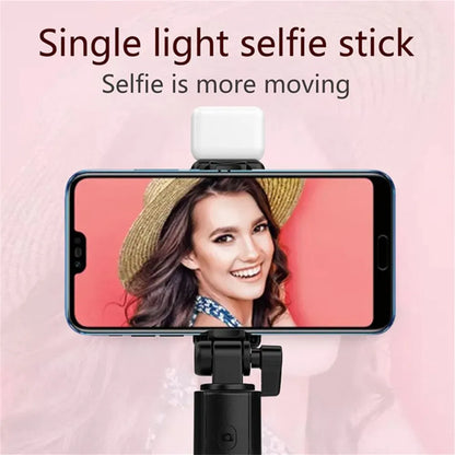 Perche à selfie Bluetooth avec télécommande, lumière fill et trépied extensible