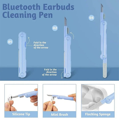 Kit de nettoyage 7 en 1 pour clavier, écouteurs et casque – Brosse et extracteur de touches
