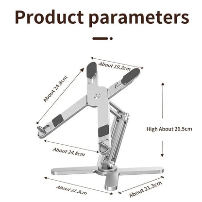 Support pliable aluminium 360° pour tablette et ordinateur portable