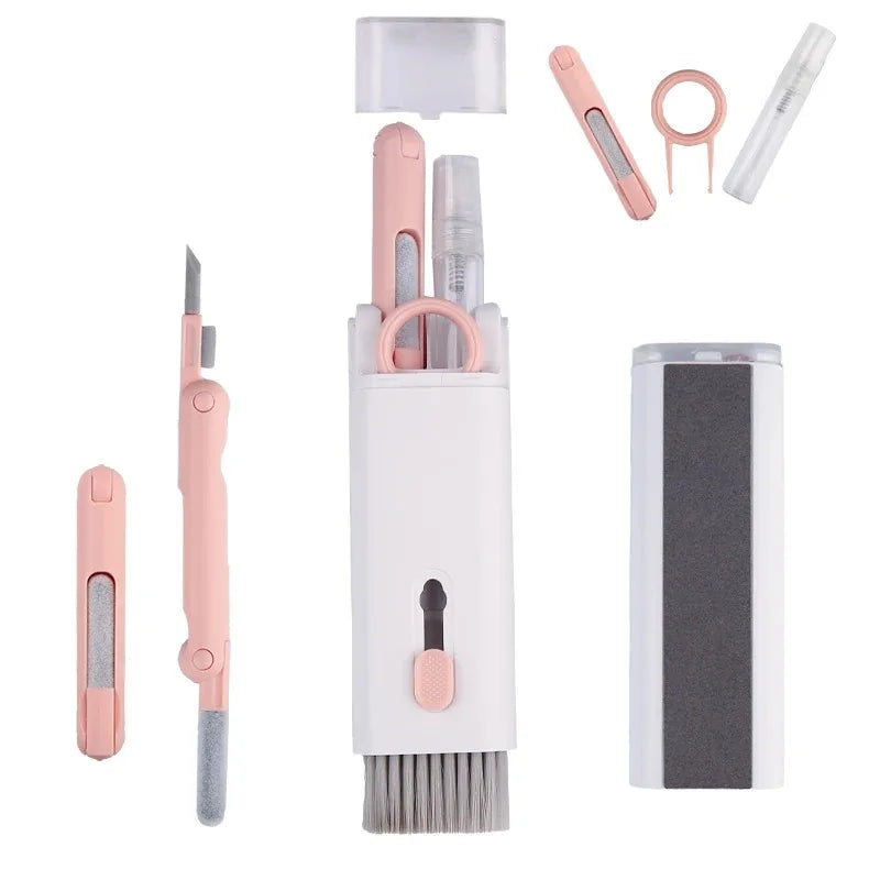 Kit de nettoyage 7 en 1 pour clavier, écouteurs et casque – Brosse et extracteur de touches