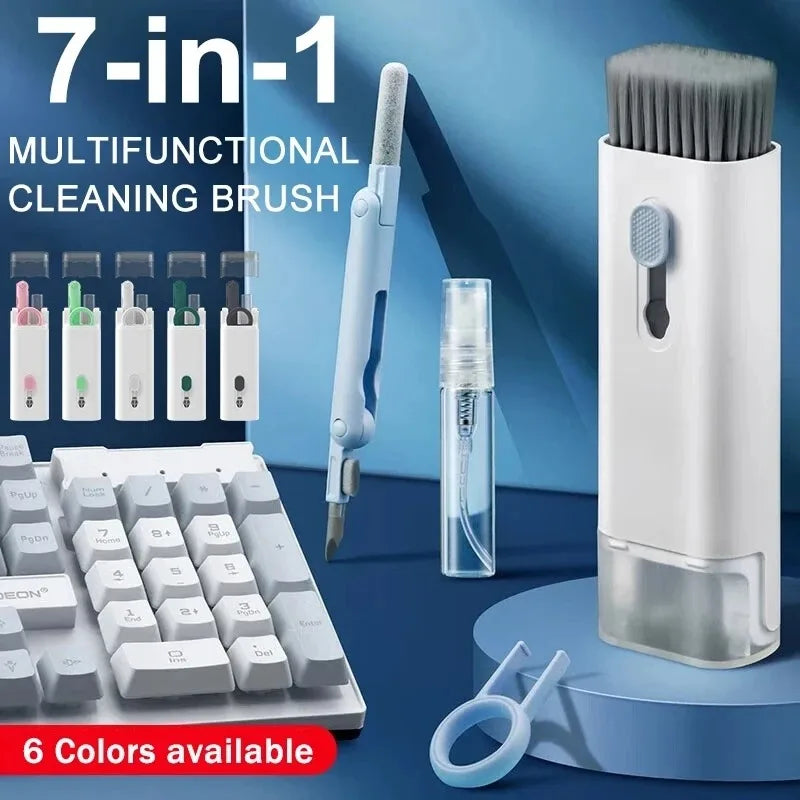 Kit de nettoyage 7 en 1 pour clavier, écouteurs et casque – Brosse et extracteur de touches