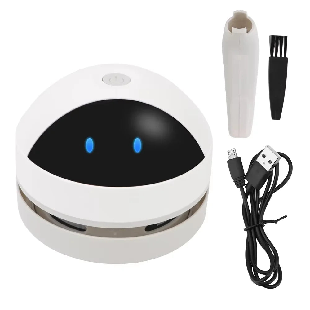 Desk Dust Vacuum with Clean Brush USB Charging for Home Office