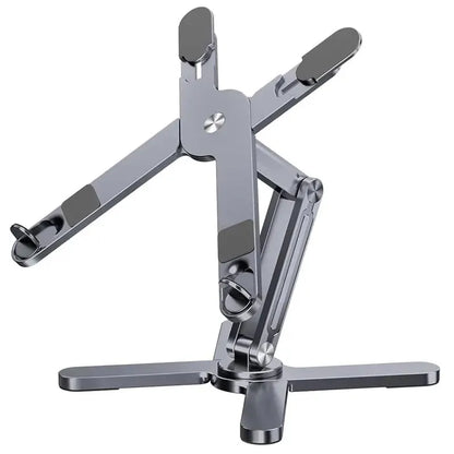 Support pliable aluminium 360° pour tablette et ordinateur portable