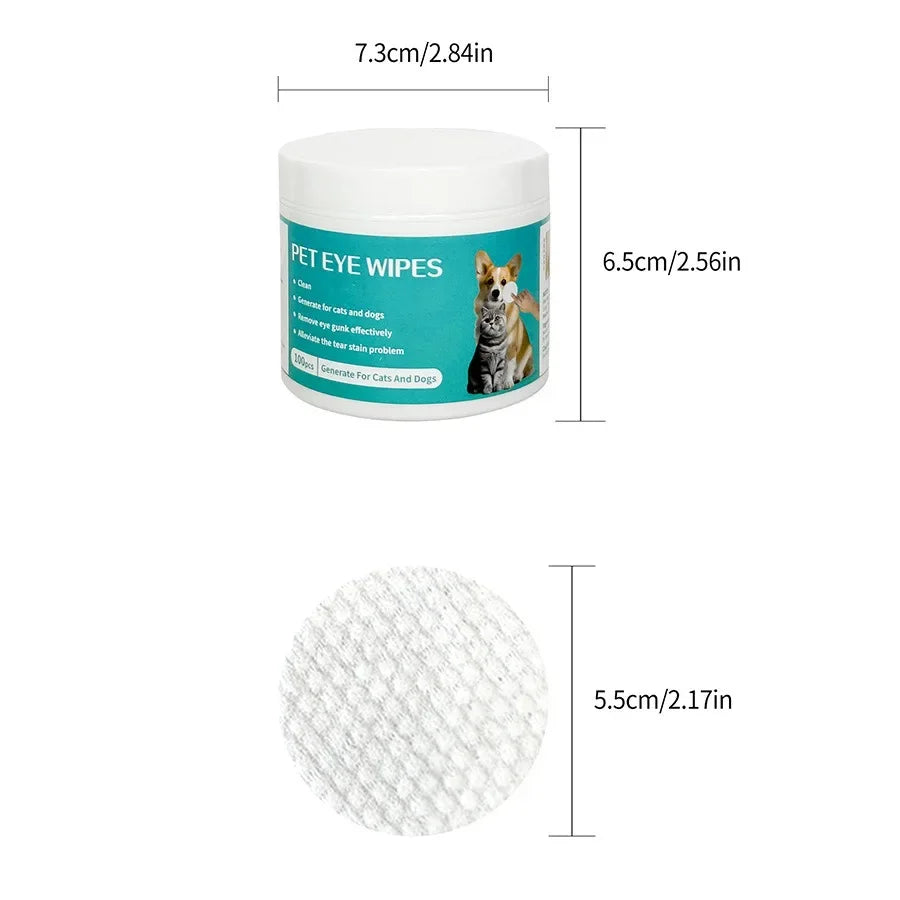 Pet Cleaning Products Eye Wipes To Remove Tear Marks