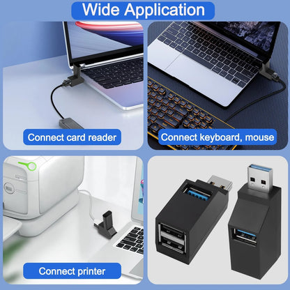 USB 3.0 Hub – 1 to 3 Port Splitter with Card Reader